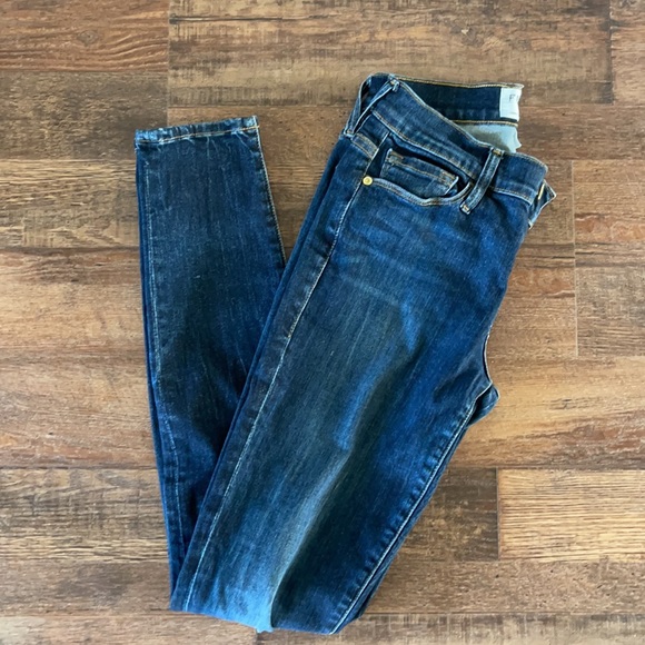 Dark blue faded wash Frame skinny jeans size 25 - Picture 4 of 4